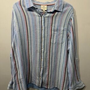 St. John's Bay striped button up shirt Size XL #striped